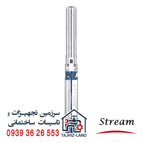 پمپ شناور استریم 1 اینچ تکفاز ارتفاع 50 متری مدل QJD2 40/7 0.55 - تجهیزلند